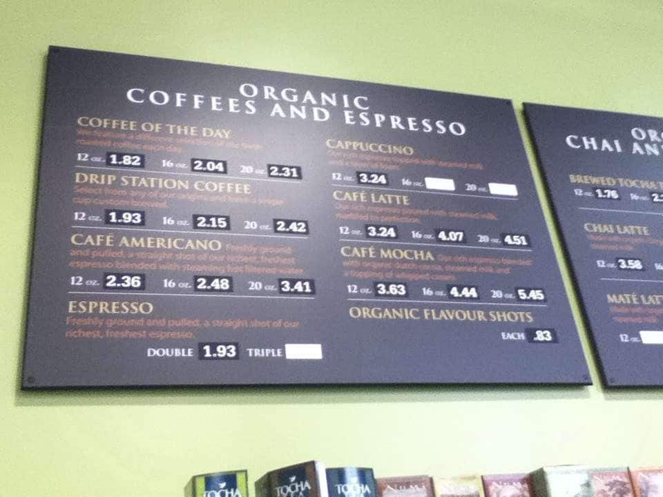 Menu of Coffeeco Espresso Bars photo2