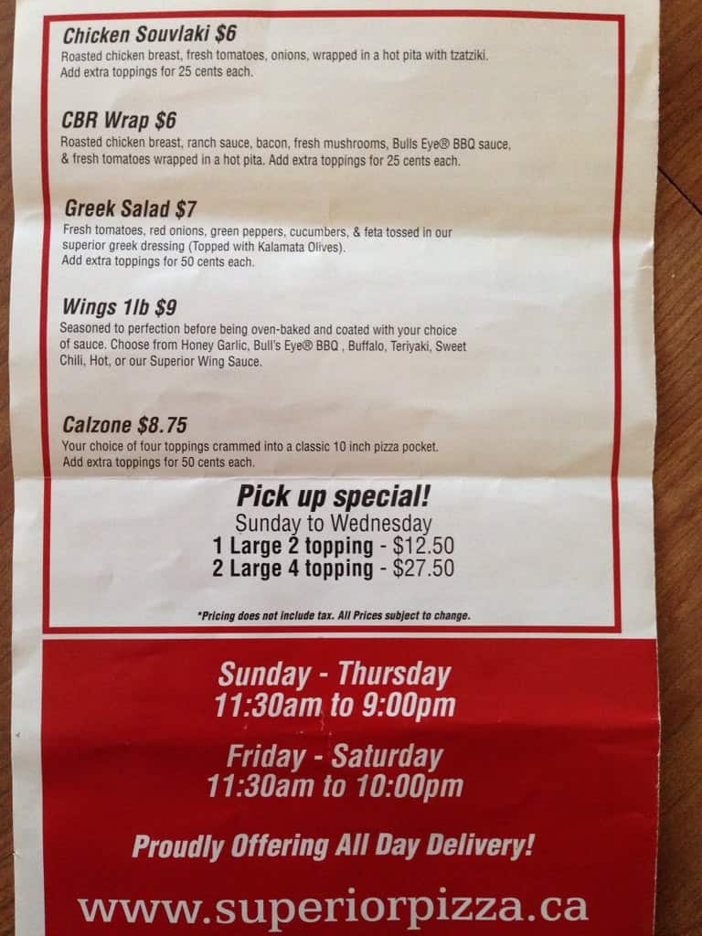 Menu of Superior Pizza photo4
