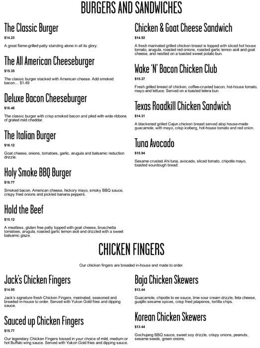 Menu of Jack Astor’s photo5