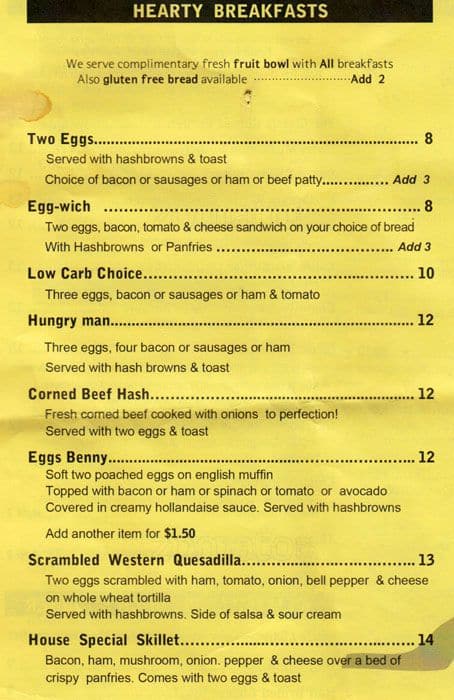 Menu of Crescent Harbour House Restaurant photo2