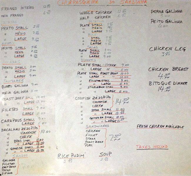Menu of Churrasqueira Do Sardinha photo2