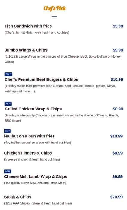 Menu of Port Union Fish & Chips photo6