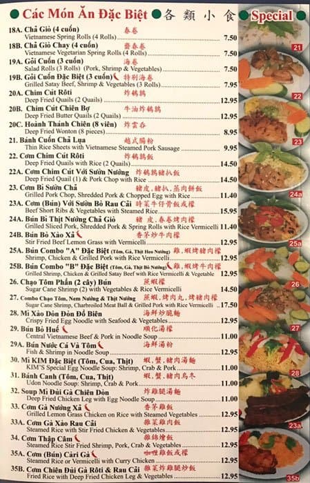 Menu of Pho Kim photo4