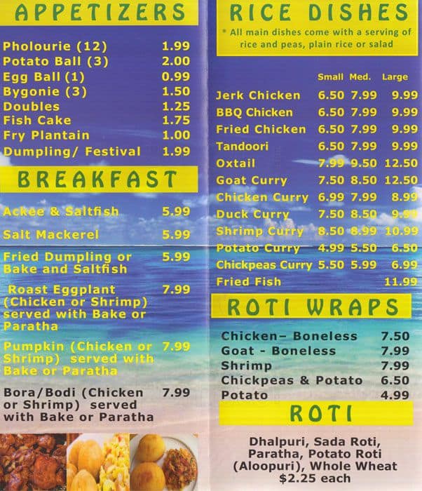 Menu of Coco Cabana Caribbean Cuisine & Bakery photo2