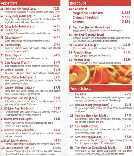 Menu of Taste Of Thailand photo2