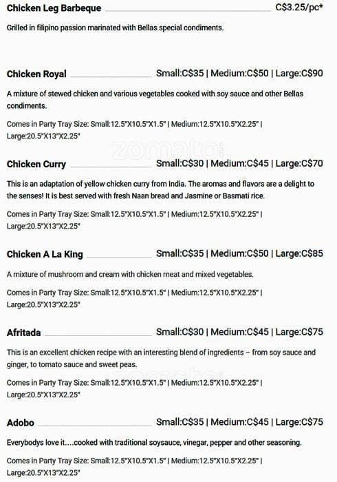 Menu of Bella’s Lechon photo10