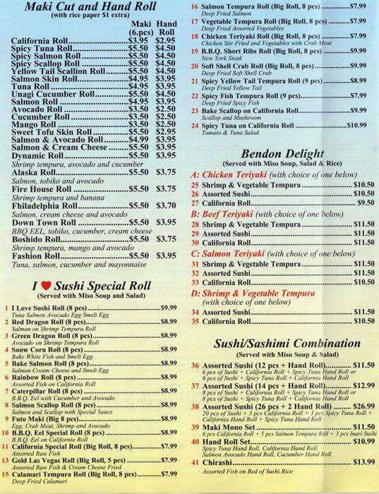 Menu of I Love Sushi photo6