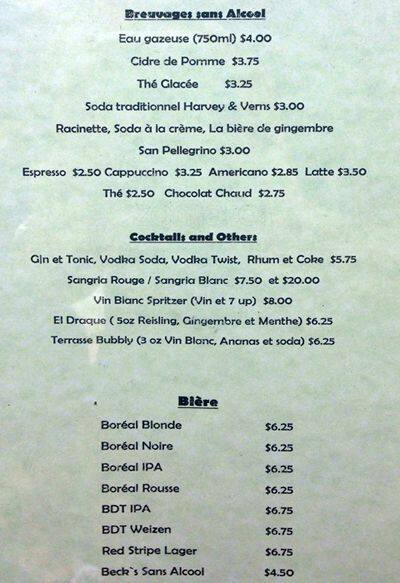 Menu of Terrasse Radisson photo4