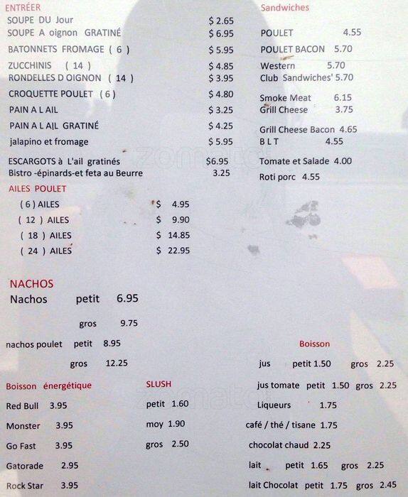 Menu of Le Ronfleur photo3