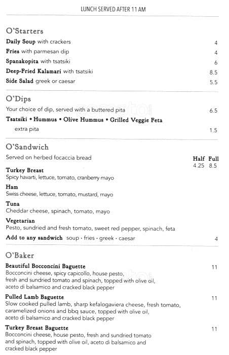 Menu of O’Love Bistro photo2