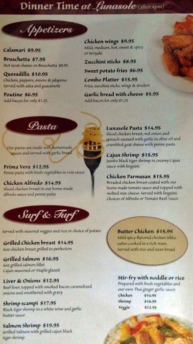 Menu of Lunasole Resto Bar photo5