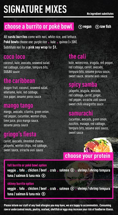 Menu of SU&BU photo4