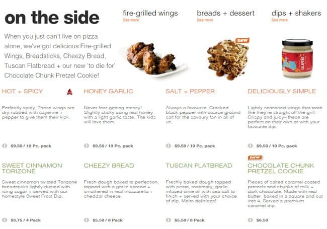 Menu of Panago photo8