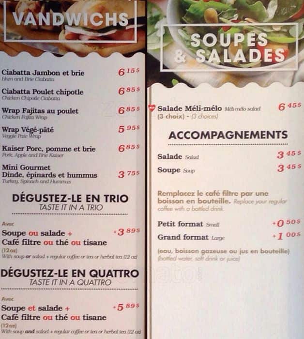 Menu of Van Houtte photo2