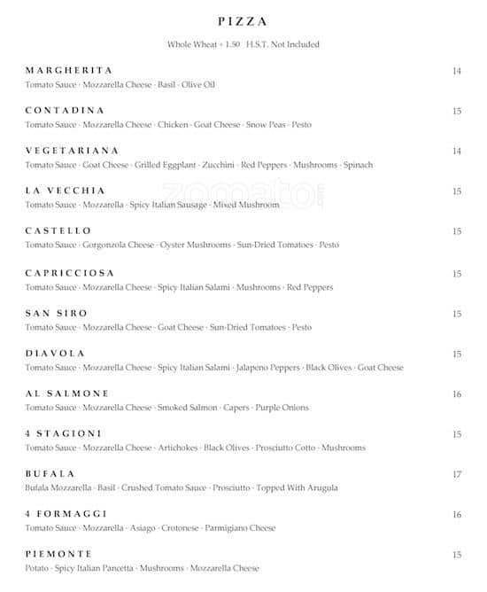 Menu of La Vecchia photo5