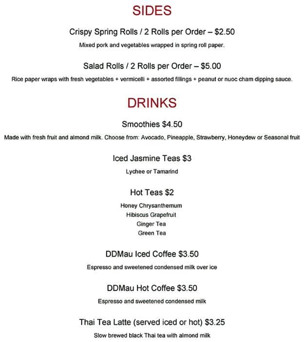 Menu of DD Mau photo4