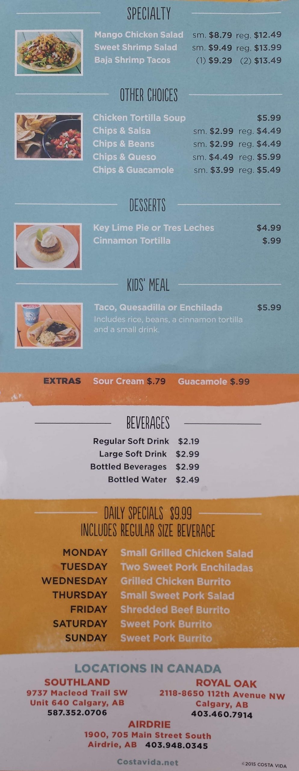 Menu of Costa Vida photo5