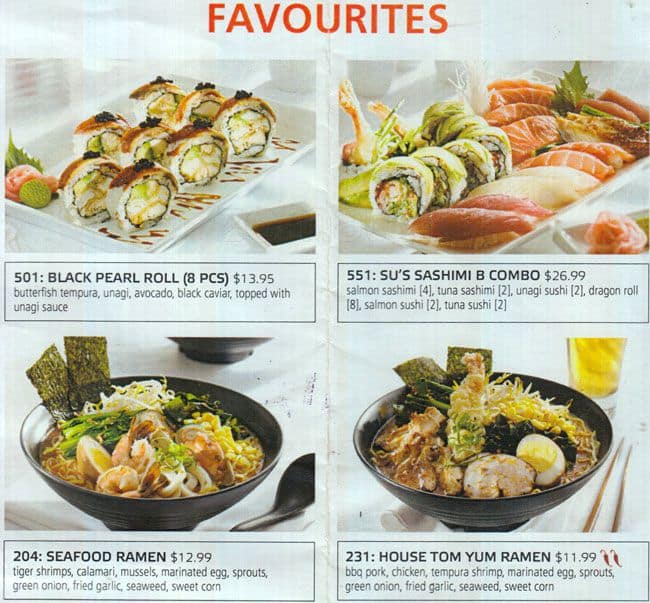 Menu of Su & Shi photo3