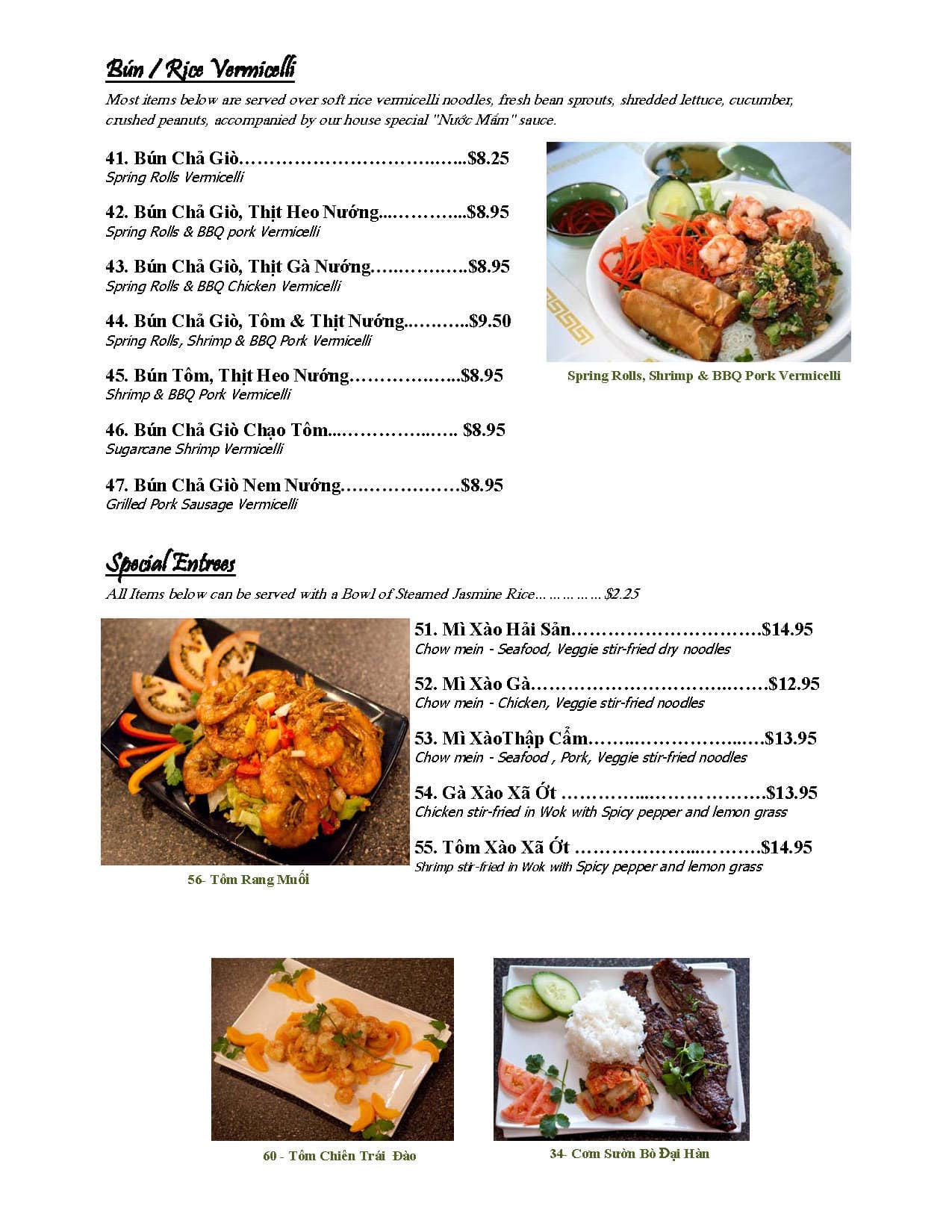 Menu of Thanh Da Restaurant photo4