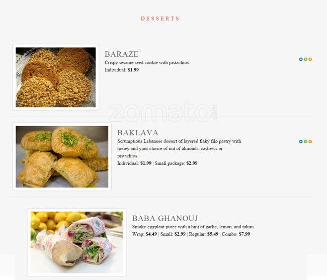 Menu of Ghazale photo14