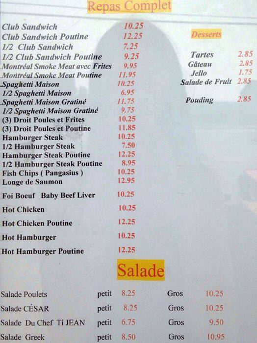 Menu of Le Ronfleur photo2