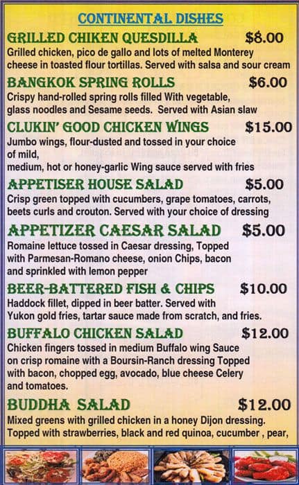 Menu of Afro Continental Bar & Grill photo3