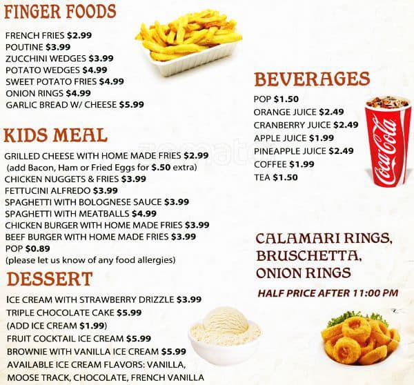 Menu of Carbon Bar & Grill photo4