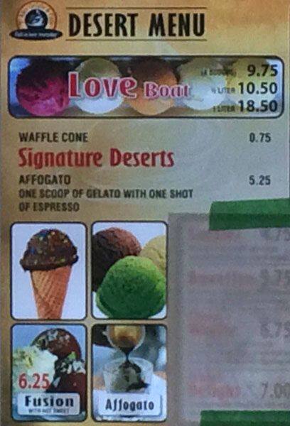 Menu of Ti Amo Gelato & Cafe photo5