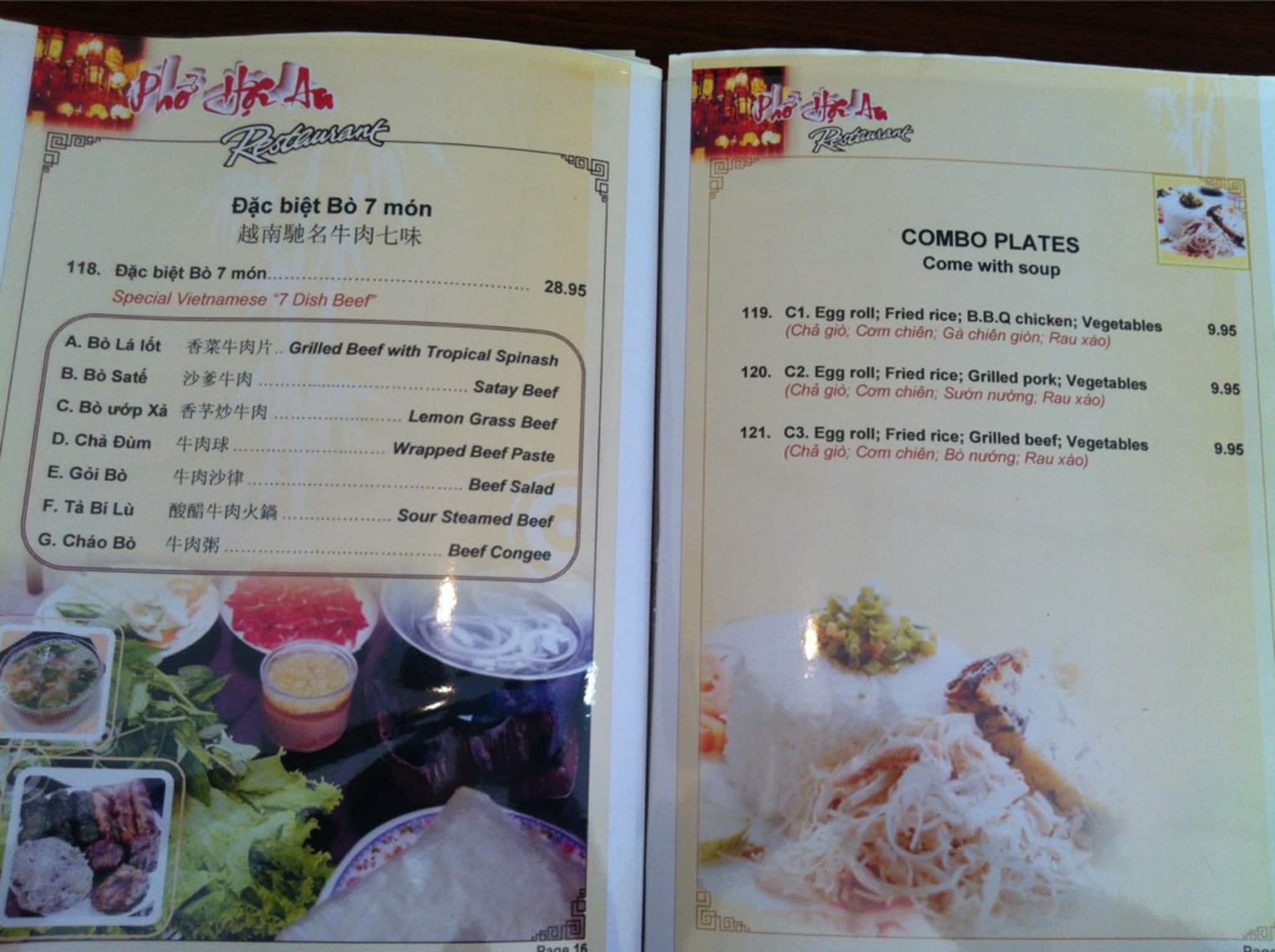 Menu of Pho Hoi An photo3