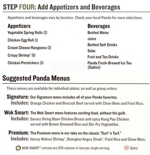 Menu of Panda Express photo4