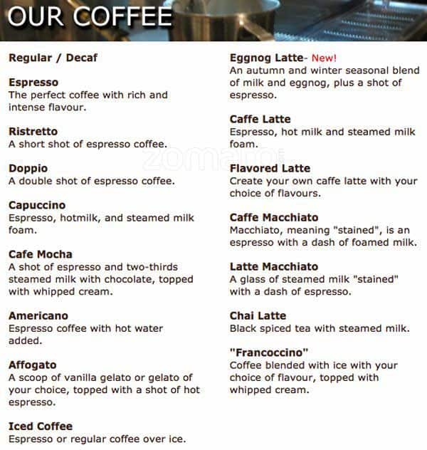 Menu of Cafe Calabria photo3