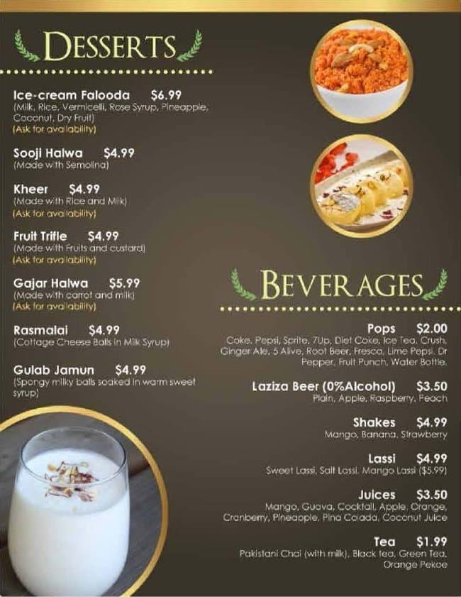 Menu of Raja Foods East Indian & Pakistani Restaurant photo4