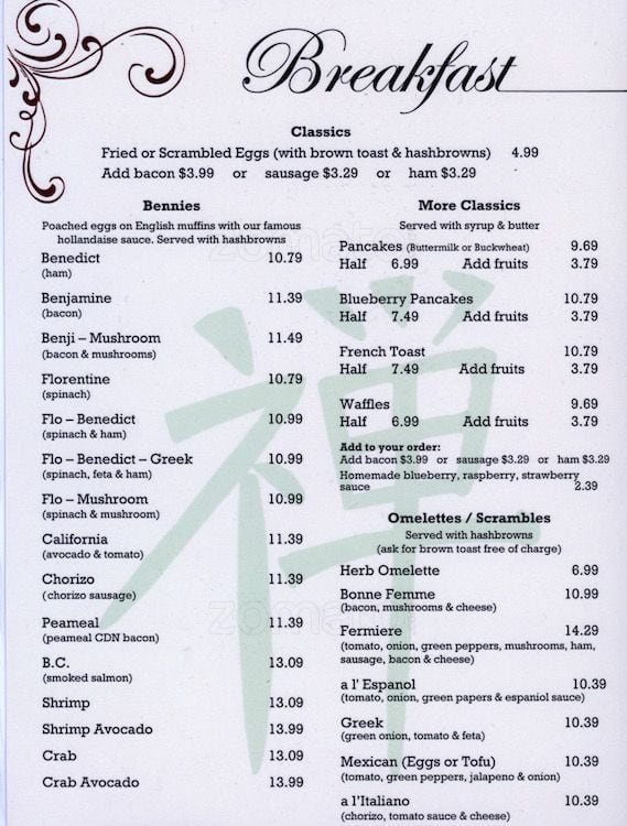 Menu of Cafe Zen photo2