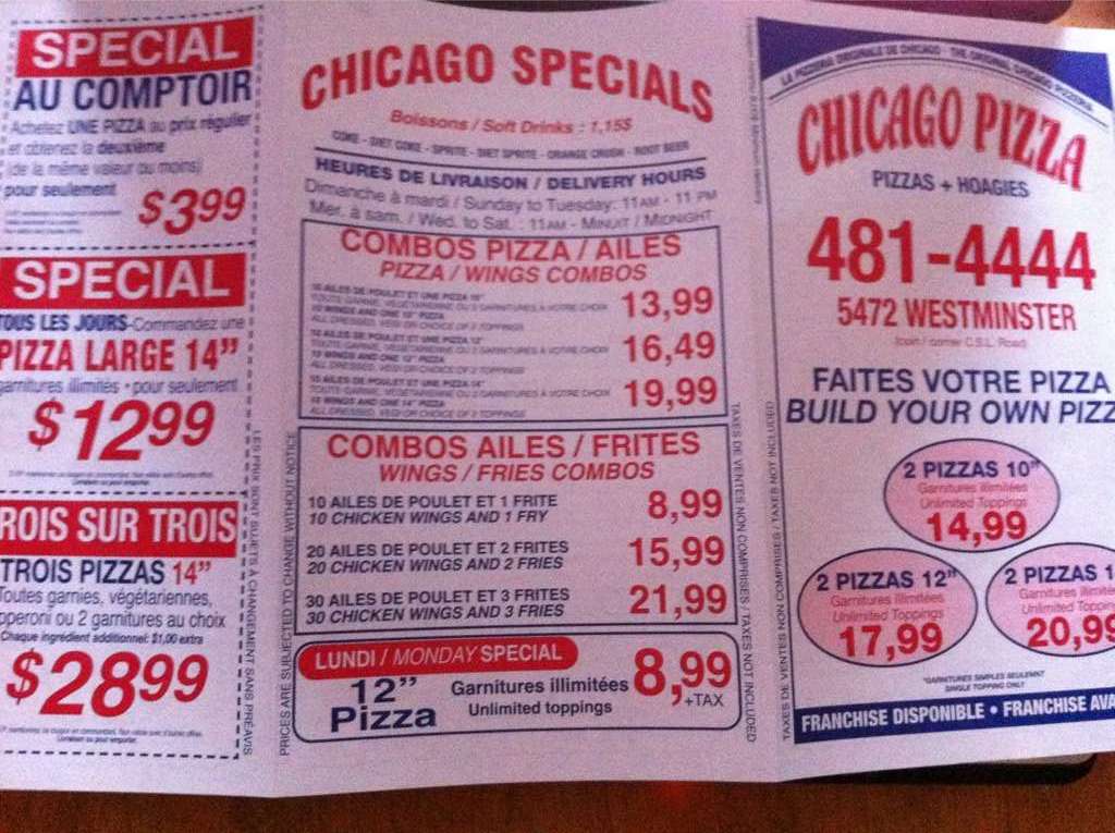 Menu of Chicago Pizza photo3