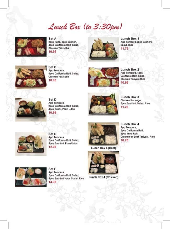 Menu of Maple Sushi Japanese Restaurant photo7