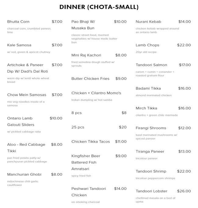 Menu of Firangi by Host photo3