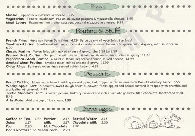 Menu of The Tickled Toad Bar & Grill photo5