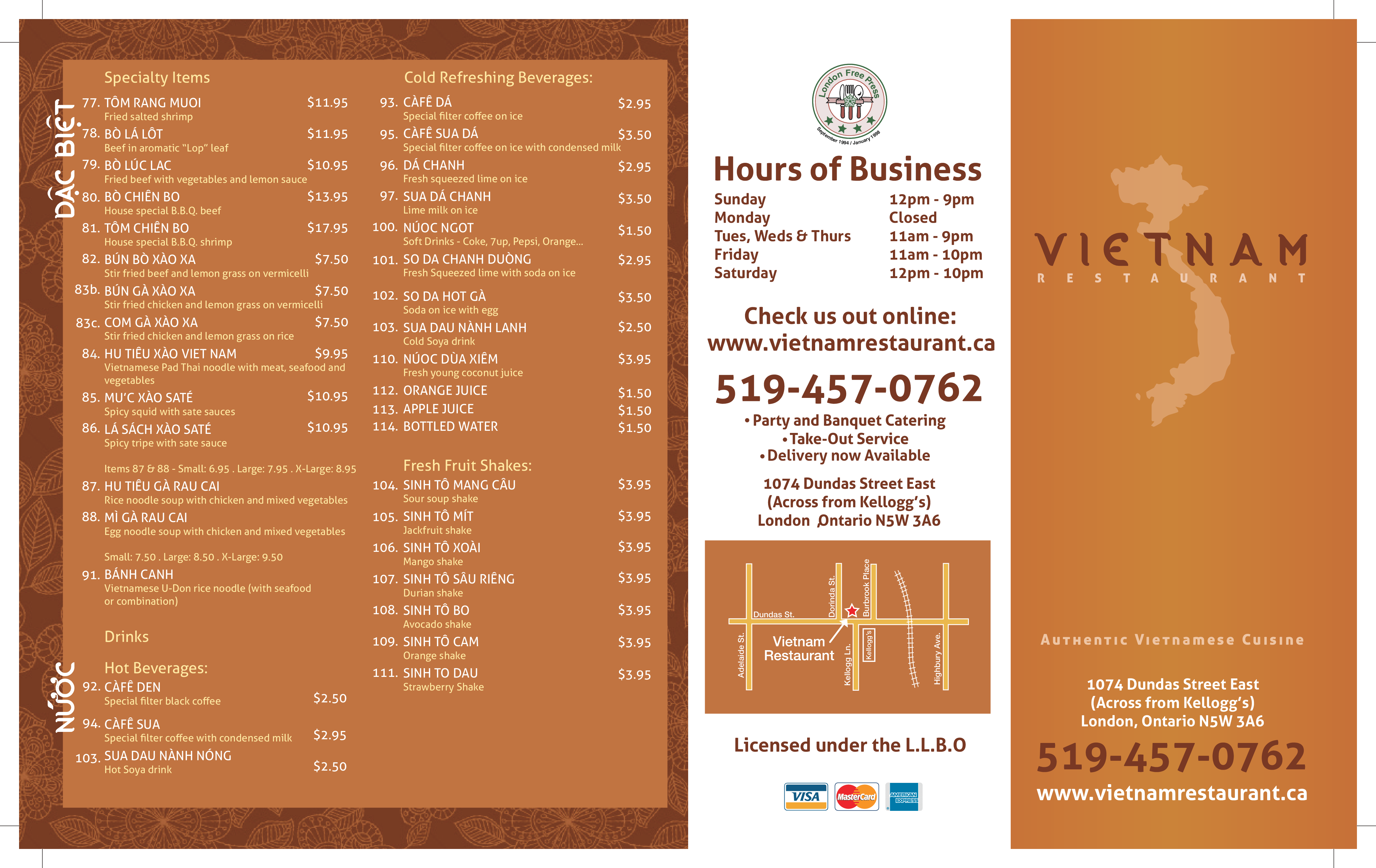 Menu of Vietnam Restaurant photo3