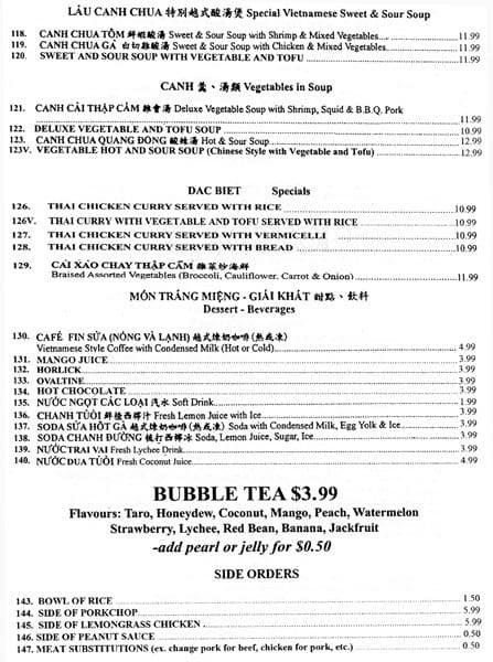 Menu of Hanoi Pho Restaurant photo5