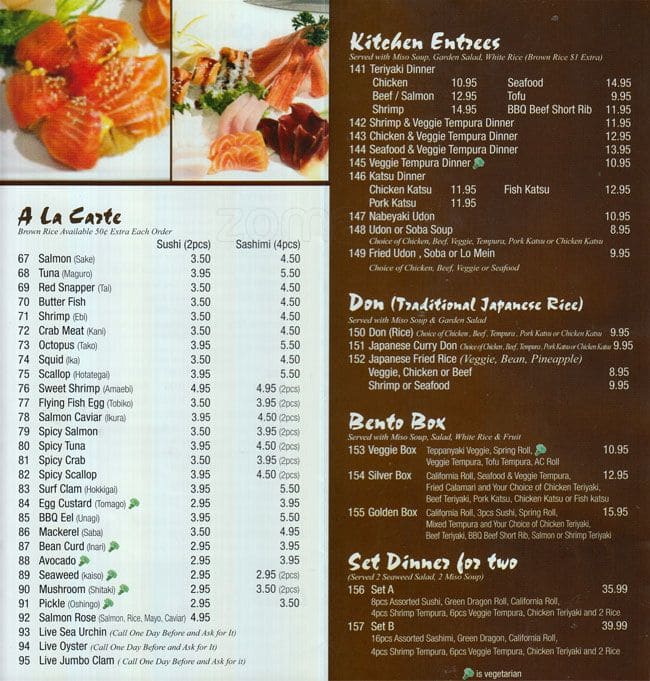 Menu of Masa Sushi photo3