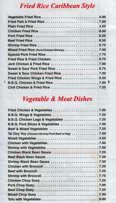 Menu of Joe & Lin Restaurant photo3