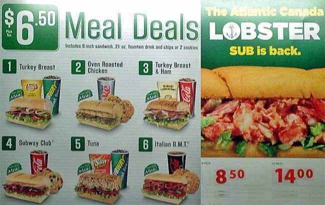 Menu of Subway photo5