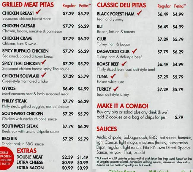 Menu of Pita Pit photo3
