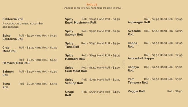 Menu of Kori Sushi photo5