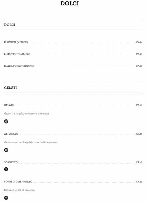 Menu of Pizzeria Libretto photo9