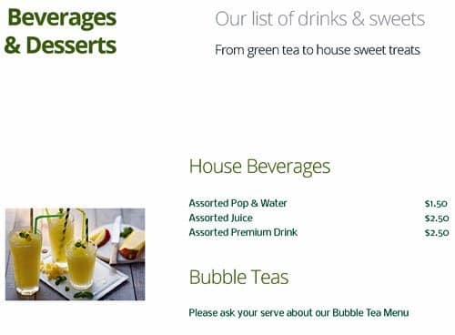 Menu of Riz Sushi Cafe photo3