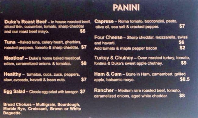 Menu of Duke’s on Broadway photo4