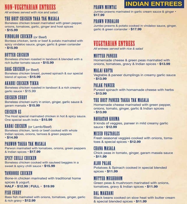 Menu of The Host Country Restaurant photo8