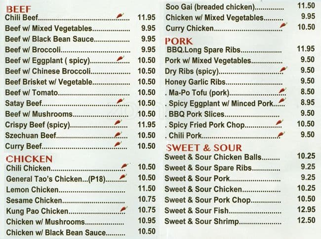 Menu of Tender Trap photo6