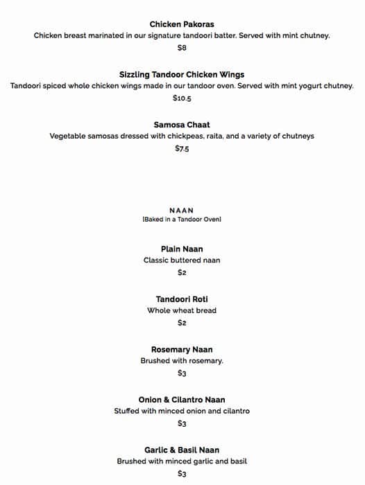 Menu of Sizzling Tandoor Restaurant photo3